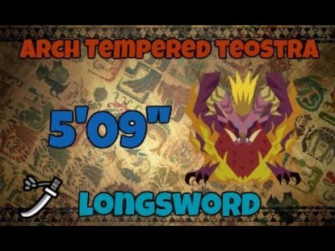 Arch tempered Teostra Longsword SOLO 5'09'' | MHW