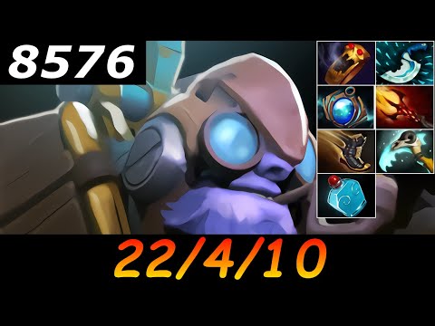 Dota 2 Tinker 8576 MMR 22/4/10 (Kills/Deaths/Assists) Ranked Full Gameplay