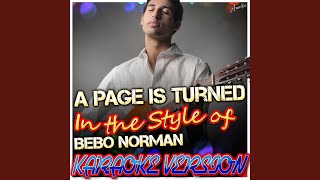 A Page Is Turned (In the Style of Bebo Norman) (Karaoke Version)