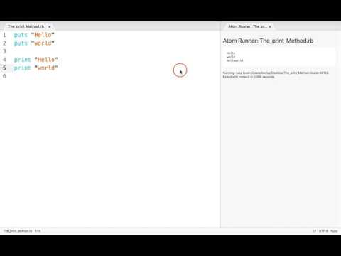 Learn to Code with Ruby Section 02 Lesson 02 The print Method