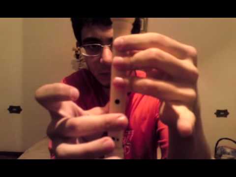 Super Mario Theme  - Fingers positions on the Recorder