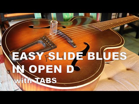 Easy Slide Blues in Open D (with TABS)