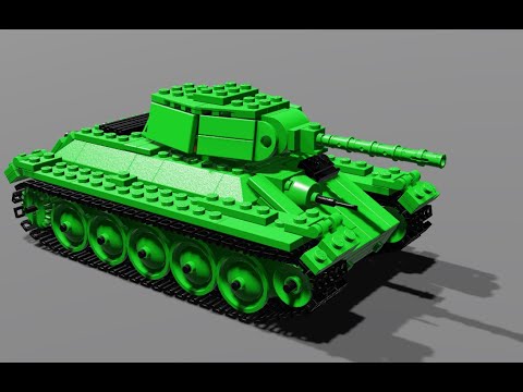 Танк Т-34(76) из ЛЕГО (Инструкция по сборке)
