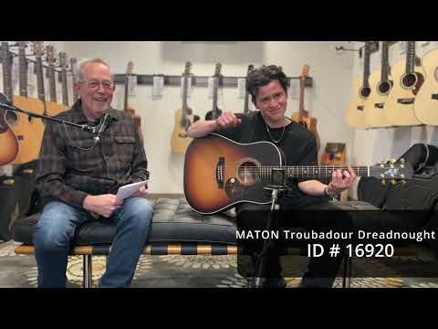 Демонстрация звучания электроакустической гитары Maton Troubadour Dreadnought