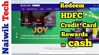 How to redeem HDFC credit card reward points to cash via Net-Banking