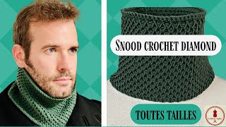 SNOOD COL CROCHET "Diamond" Homme Femme Enfant 👇@carolinesophiecreations