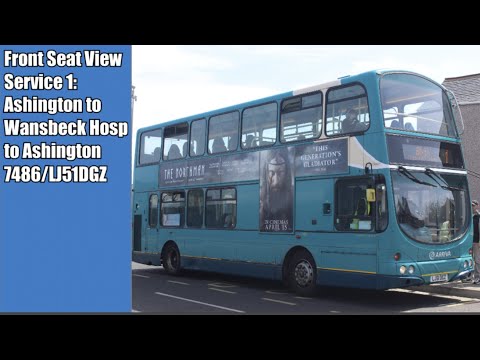Front Seat View | Route 1: Ashington - Wansbeck Hospital - Ashington - 7486/LJ51DGZ