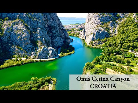 Omiš Cetina Canyon, Croatia - breathtaking drone view (4K)