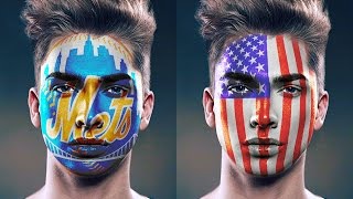 Photoshop Tutorial: FACE PAINT! How to Paint Graphics onto a Face.