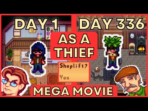 I played 336 days of Stardew Valley as a THIEF 🦹🏻‍♀️ THE MEGA MOVIE
