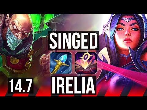 SINGED vs IRELIA (TOP) | 5/1/6, 500+ games | KR Diamond | 14.7