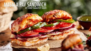 Masala Pav Sandwich Recipe  Mumbai Street Food Spe