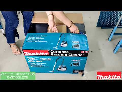 Makita DVC155LZX2 Akumuliatorinis dulkių siurblys 2x18 V Li-ion; Be akumuliatorių ir kroviklio! RAMIOJE! video