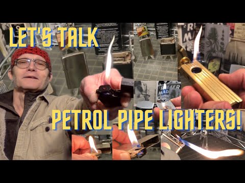 An Array Of Vintage Petrol Pipe Lighters In Response To A Question By One Man And His Pipe