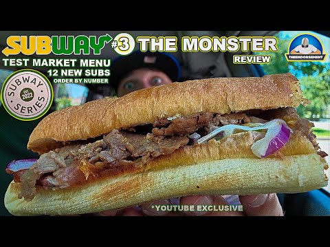 Subway® THE MONSTER SUB Review! 🚇👹 | NEW SUBWAY SERIES MENU! | Order By Number | theendorsement