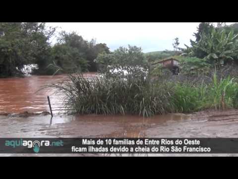AquiAgora.net - Mais de 10 famílias de Entre Rios do Oeste ficam ilhadas devido a cheia do Rio São F