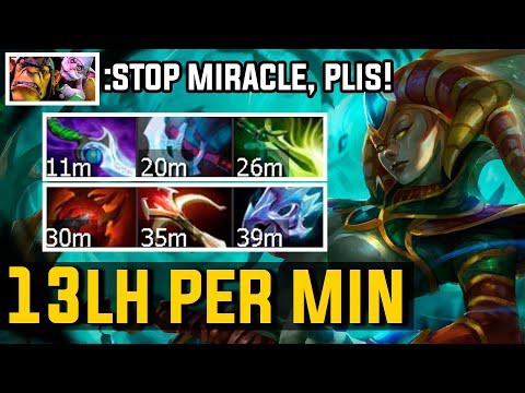 13LH PER MIN - Miracle Plays Naga Siren - Dota 2