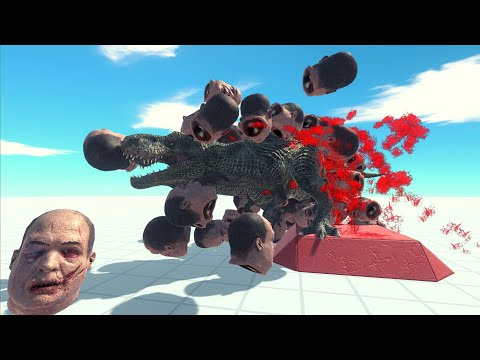 50 Flying Heads Vs Every Unit ARBS | Animal Revolt Battle Simulator