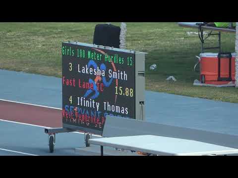 Girls 100 Meter Hurdles 15-16 years old Section 2 Finals 2019 AAU Gold Coast District Qualifier