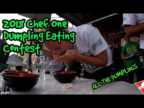 2018 CHEF ONE DUMPLING EATING CONTEST|HUGE NUMBERS| MASSIVE