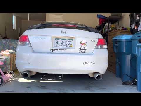 2008 Accord Sedan Cold Start | 3.5L V6 cold air intake, resonator delete, muffler upgrade #honda #v6