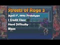 Streets Of Rage 3 April 1 1994 Prototype Genesis 1CC With Blaze Hard Difficulty Factory