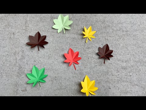 How To Make Paper Autumn Maple Leaf|Origami autumn leaves | Magic Craft Works