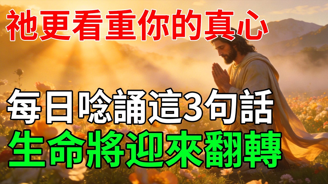 別再執著於長禱告！每天重復這3句話，你與神的連結將煥然一新！#禱告的秘訣#與神親近#聖經智慧#靈命翻轉#基督徒生活#聖經故事#有聲讀物