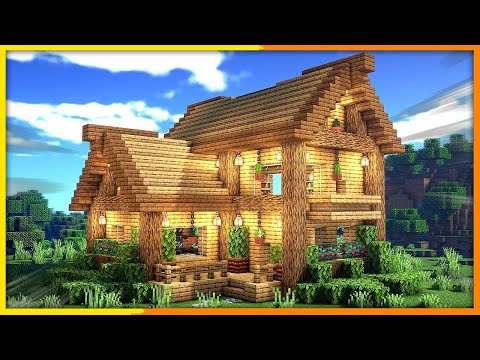Flash - Minecraft Wooden House Building Tutorial 1.19 - Starter house building in Minecraft Survival Tutorial