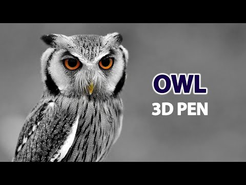 3D PEN ART | OWL | КАК НАРИСОВАТЬ ФИЛИНА 3D РУЧКОЙ | 2019