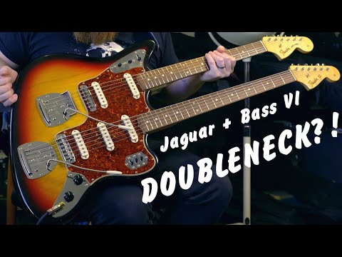 2001 Fender custom shop Masterbuilt doubleneck Jaguar/Bass VI Sunburst image 18