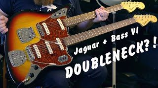 Video thumbnail for This thing is WILD! Fender Custom Shop Double Neck Jaguar/Bass VI Demo + Overview by Puisheen