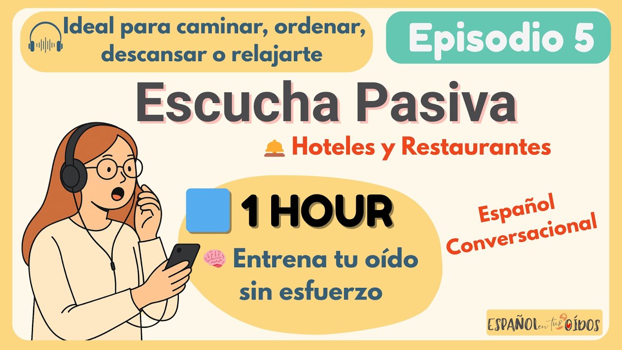 1 Hour Spanish Listening: Hotels 🏨 & Restaurants🍽️ | Common Phrases + Conversations
