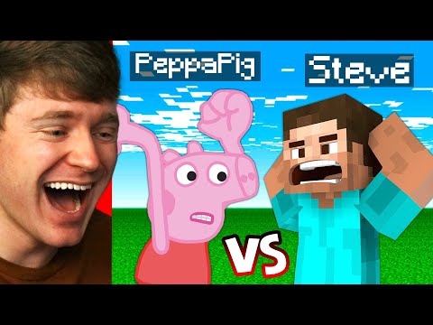 Capi Reacts - Reacting to PEPPA PIG vs MINECRAFT! (Animation)
