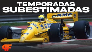 7 TEMPORADAS SUBESTIMADAS DE LENDAS DA F1 - Primeira Fila F1