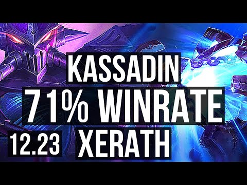 KASSADIN vs XERATH (MID) | 71% winrate, 3/1/6 | EUW Master | 12.23