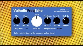 Video thumbnail for Valhalla Freq Echo demo by Audio Plugin Guy