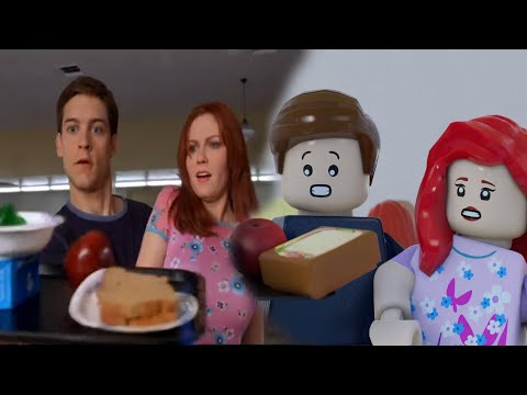 Lego Spiderman-Peter Saves Mary Jane | Peter VS Flash Scene