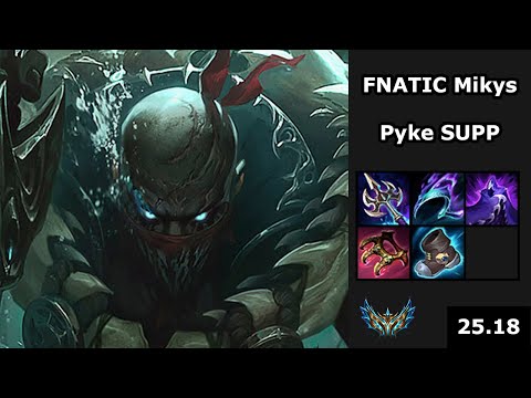 FNATIC Mikyx (Pyke) vs (Poppy) - LEC Playoff training arc - EUW Challenger - Patch 25.18
