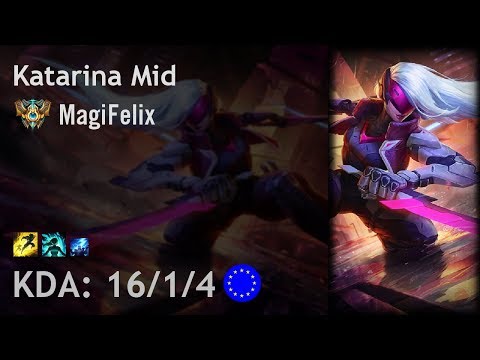 Katarina Mid vs Syndra - MagiFelix - EUW Challenger Patch 7.16