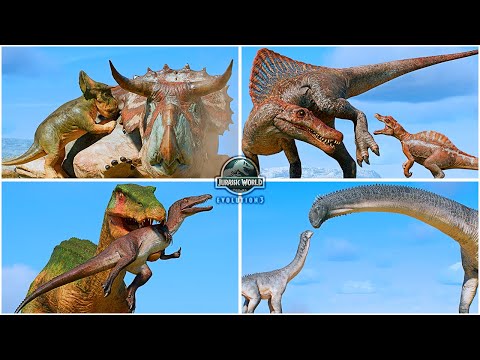All Baby Dinosaurs & Parents Interactions 🦖 Jurassic World Evolution 3 Social Animations