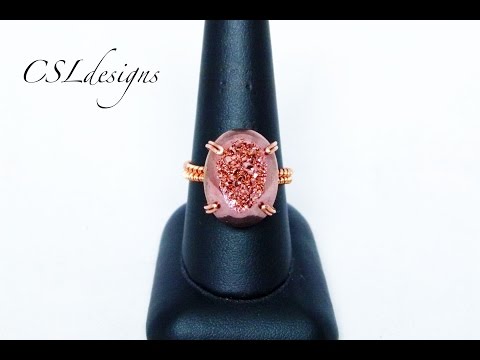 Prong set wirework cabochon ring