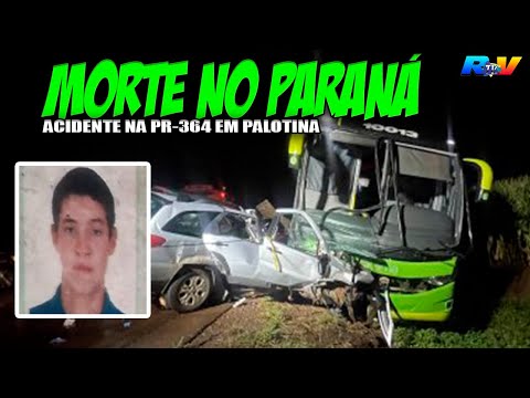 (( MORTE NO PARANÁ )) Carro bate de frente com ônibus e motorista MORRE na PR-364 em Palotina PR