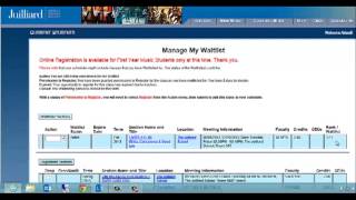 WebAdvisor Registration - Manage My Waitlist