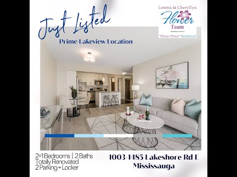 Just Listed 1003-1485 Lakeshore Road East, Mississauga