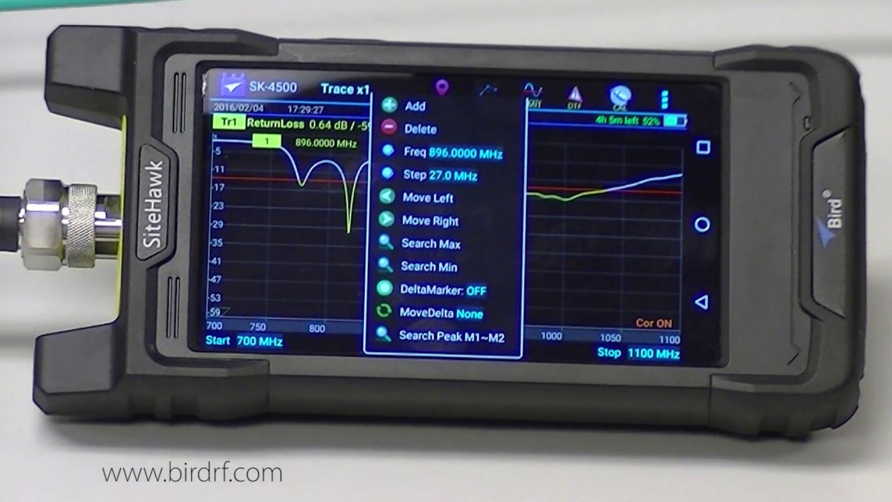 How to perform a Return Loss Sweep with the Bird SiteHawk