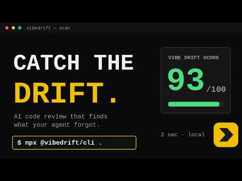 Your AI Forgot What It Built Yesterday — Catch AI Code Drift in 2 Seconds (VibeDrift CLI)