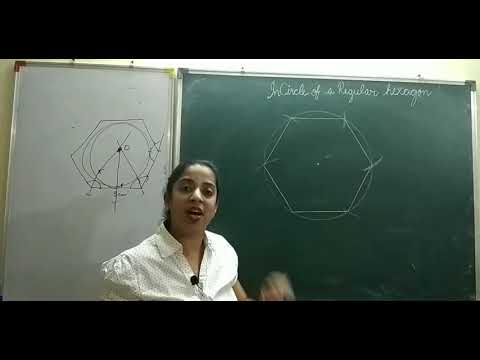 Trick to draw perfect Incircle for a regular hexagon