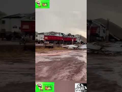 Vejam como ficou a cidade de Brasnorte após uma forte chuva com vento cair na cidade esta semana