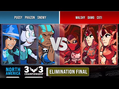 Pugsy, Phazon & Snowy VS Walshy, dawg & cxti - Elimination Final - NA - 3v3 Championship 2022